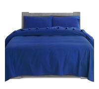 Elegant Comfort Parure de lit 4 pièces Douce en Flanelle 100% Coton Turc, de qualité supérieure, Drap-Housse à Poches Profondes, Ultra Doux, Confortable, Chaud et Anti-Bouloches, très Grand lit