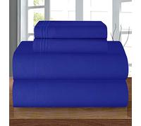 Elegant Comfort Parure de lit 4 pièces en Coton égyptien de 1500 Fils, Douce, de qualité hôtelière Haut de Gamme, Infroissable, Drap-Housse avec élastique Tout Autour, Poche Profonde mesurant jusqu'à