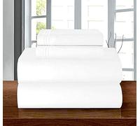 Elegant Comfort Parure de lit 4 pièces en coton égyptien de 1500 fils, douce, de qualité hôtelière haut de gamme, infroissable, plus confortable, drap-housse avec élastique tout autour, poche profonde