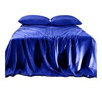 Elegant Comfort Parure de lit 4 pièces en Satin Soyeux, Douce pour la Peau et Les Cheveux, Infroissable, résistante à la décoloration et aux Taches avec Poches Profondes, Drap-Housse en Satin Doux