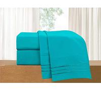Elegant Comfort Parure de lit 4 pièces - Parure de lit de Luxe en Microfibre 1500 de qualité hôtelière Premium, Infroissable, fraîche et Respirante, Ajustement élastique Facile, lit Double, Bleu