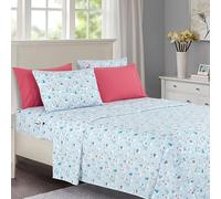 Elegant Comfort Parure de lit 6 pièces Douce en Microfibre de qualité hôtelière 1500, Douce, résistante aux Plis et à la décoloration (Motif Vacances 1500), très Grand lit, Bonhomme de Neige argenté