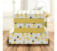 Elegant Comfort Parure de lit 6 pièces Ultra Douce en Microfibre brossée Double - Magnifiques Motifs tropicaux et Couleurs Unies Vives - pour Toutes Les Saisons - Ananas, Grand lit