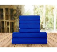 Elegant Comfort Parure de lit de Luxe Douce en Percale de 1500 Fils au Pouce carré, Douce, résistante aux Plis et à la décoloration (6 pièces) pour lit Double, Bleu Canard