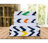 Elegant Comfort Parure de lit Douce à Motif Chevron de 1500 Fils au Pouce carré, en Microfibre de qualité égyptienne, Douce, résistante aux Plis et à la décoloration (6 pièces), Grand lit, Chevrons