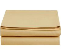 Elegant Comfort Premium Hotel Quality 1-Piece Flat Sheet, Luxury and Softest 1500 Premium Hotel Quality Microfiber Bedding Flat Sheet, Wrinkle-Free, Stain-Resistant, Full, Gold