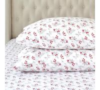 Elegant Comfort Ultra Soft 4 pieces 100% Turc Coton Flanelle Ensemble - Flanelle de Noel de vacances Fleures de flanelle chaude et confortable Po