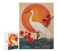 Elegant Crane Sunset Art Print Puzzle 1000 Pièces Educa Jouet en Bois Cadeau Unique Décoration Intérieure Jeu Éducatif Challenge Toy Adultes Et Enfants À Partir De 14 Ans 500 PCS