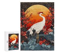 Elegant Crane Sunset Art Puzzle 300 Pièces Educa Jouet en Bois Cadeau Unique Décoration Intérieure Jeu Éducatif Challenge Toy Adultes Et Enfants À Partir De 14 Ans 300 PCS