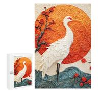 Elegant Crane Sunset Artwork Puzzle 1000 Pièces Educa Jouet en Bois Cadeau Unique Décoration Intérieure Jeu Éducatif Challenge Toy Adultes Et Enfants À Partir De 14 Ans 1000 PCS