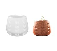 Élégant cœur robuste en silicone portable pour résine et argile Pots de fleurs créatifs Porte-stylo Fournitures d'artisanat Pots en ciment