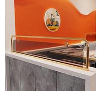 Elegant d Iron Séparateur de bureau en verre trempé pour salle à manger et bar d'hôtel (90 x 25 cm) - Cloison de séparation élégante et décoration d'intérieur