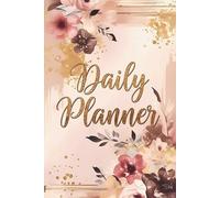Elegant Daily Planner - Blush Pink & Gold Foil-Inspired Organizer for Women: Modern 6" x 9" Undated Productivity Journal with Abstract Florals, Minimalist Brush Strokes & Glam Aesthetic