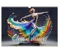 Elegant dancers (Wall Calendar 2027 DIN A3 landscape), CALVENDO 12 Month Wall Calendar: Elegant dancers made of glass, created with AI.
