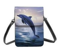 Élégant dauphin petit sac à bandoulière pour femme sac à main téléphone portable sac portefeuille en cuir PU avec bandoulière