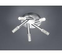 Élégant Deckenleuchte Ø41 ,5cm en Chrome LED Plafonnier Moderne Bain Éclairage