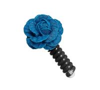 Elegant Denims Chouchou à cheveux Motif floral avec cordon de téléphone extensible Accessoire pour cheveux Motif floral