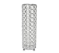 Elegant Designs Bougeoir décoratif en métal Cristal chromé 26 cm