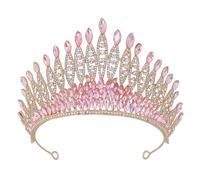 Élégant diadème de mariée avec strass - Couronnes réglables pour mariage et concours de beauté - Accessoire de cheveux élégant - Décoration de cheveux étincelante, taille unique, Comme décrit