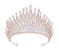 Élégant diadème de mariée avec strass - Couronnes réglables pour mariage et concours de beauté - Accessoire de cheveux élégant - Couronne en strass, taille unique, Comme décrit