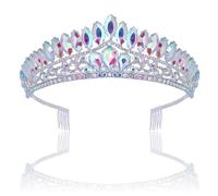 Élégant diadème en cristaux pour mariée - Couronne de princesse - Accessoire de cheveux pour mariage et concours de beauté