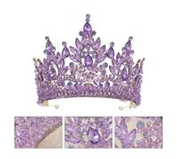 Élégant diadème fait à la main avec perles de cristal multicolores - Coiffe inspirée des fées pour demoiselles d'honneur et thème, Tiaras, Strass