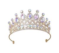 Élégant diadème portable en cristal pour mariée - Couronne de princesse argentée - Accessoire pour cheveux pour mariage et concours de beauté, taille unique, Comme décrit