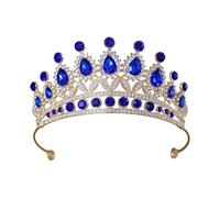 Élégant diadème portable en cristal pour mariée - Couronne de princesse argentée - Accessoire pour cheveux pour mariage et concours de beauté, taille unique, Comme décrit