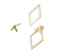 Elegant Diamonds Boucles d'oreilles modernes et simples avec option de style flexible pour les amateurs de mode Geo Studs, taille unique, Comme décrit, Comme décrit.
