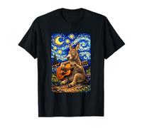 Elegant Donkey Playing Guitar Whimsical Art Music Camping T-Shirt