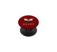 Élégant Drapeau égyptien Papillon égyptien Vacances Voyage Art PopSockets PopGrip Adhésif