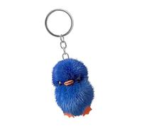 Elegant Duck Keychain - Gray Furry Chic Keychain Ornament, Bag Backpack Accessory | Men's Zipper Pull Charm, Women's Purse Bag Embellishment, Car Key Decorative Fob, Luggage Tag Identifier, Stylish