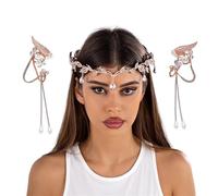 Élégant ensemble d'accessoires pour cheveux en strass comprenant bandeau et clip d'oreille, cadeau pour les jeunes femmes et les créateurs de tendances