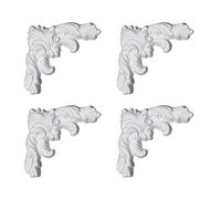 Élégant ensemble de 4 pièces de moulage d'angle - Décoration murale | Ajoute une élégance intemporelle à vos murs avec ces moulures d'angle à peindre pour la décoration intérieure.