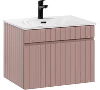 Élégant ensemble de meubles de salle de bains de 60 cm avec lavabo et armoires