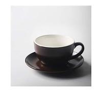 Élégant ensemble de tasses à café et soucoupes classiques en céramique de 270 ml - Tasse à cappuccino en porcelaine parfaite pour latte, moka, thé et boissons spécialisées - Idéal pour la maison et le