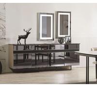Élégant ensemble pour salle à manger style moderne buffet et 2x miroir nouveau 3pcs
