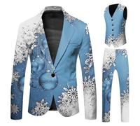 Élégant Ensemble Trois pièces pour cérémonie Festive Masculin en Tissu idéal pour Les Occasions spéciales et Les célébrations Conception soignée pour Une raffinée et Moderne (Light Blue, XL)