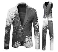 Élégant Ensemble Trois pièces pour cérémonie Festive Masculin en Tissu idéal pour Les Occasions spéciales et Les célébrations Conception soignée pour Une raffinée et Moderne (Grey, XXXL)