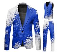 Élégant Ensemble Trois pièces pour cérémonie Festive Masculin en Tissu idéal pour Les Occasions spéciales et Les célébrations Conception soignée pour Une raffinée et Moderne (Blue, XL)