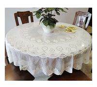 Élégant et luxueux Nappe ronde en dentelle blanche for la Table ronde Crochet dentelle Nappes Table ronde Couvertures for la cuisine de soirée de mariage Décoration, Idéal for 4-6 Place Settings Cadea