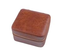 Élégant étui de montre en cuir synthétique avec 2 fentes pour montres à la mode Sac de voyage pour les amateurs de bijoux