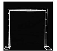 Elegant Event Essentials - Arche de mariage carrée de 2 m x 2 m - Support de fleurs en fer - Cadre autoportant pour les mariages, les fêtes, les photomatons et événements - Installation facile