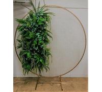 Elegant Event Essentials - Cadre en maille métallique dorée de 200 cm - Arche de mariage autoportante - Support de toile de fond rond - Pour événements de mariage en intérieur et en extérieur - Pas
