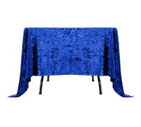 Elegant Event Essentials Nappe de table carrée en velours écrasé - Tissu doux - Pour mariage, fête, banquet, cuisine, anniversaire, dîners - Bleu roi - 177,8 x 178,8 cm