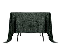 Elegant Event Essentials Nappe de table carrée en velours écrasé - Tissu doux - Pour mariage, fête, banquet, cuisine, anniversaire, dîners - Vert bouteille - 76,2 x 76,2 cm