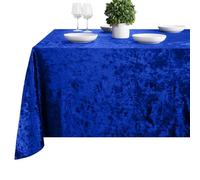 Elegant Event Essentials Nappe rectangulaire en velours écrasé pour mariage, banquet, maison, dîner, décoration de fête, lavable, matière douce, bleu roi, 152,4 x 259,1 cm