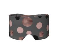 Élégant faux rose doré blush rose cercles noirs,Masque pour les yeux bloquant la lumière Cache-yeux et cache-oreilles pour le sommeil