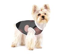 Élégant Faux Rose doré Blush Rose Cercles Noirs,T-Shirt sans Manches en Coton pour Animaux de Compagnie, Gilet Respirant, Extensible et Doux,M