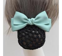 Élégant filet à cheveux avec nœud pour femme, barrette à ressort, accessoire de coiffures d'infirmière (vert style B)